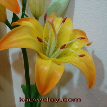 DVD หรือ Link Online การสอนทำดอกลินลี่ (DVD How to make Lily with KAEWCLAY)