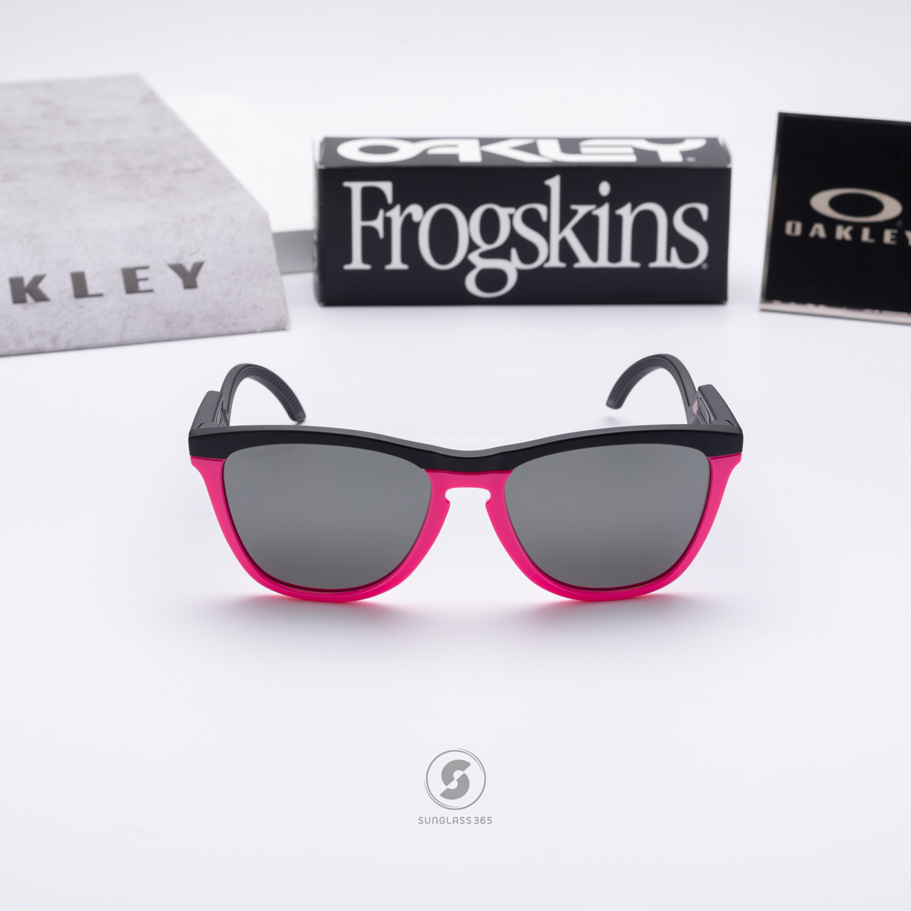 OAKLEY Frogskins Hybrid OO9289-04 Matte Black Neon Pink Prizm Black