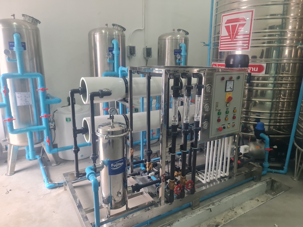เครื่องกรองน้ำระบบ Reverse Osmosis (RO) ขนาดกำลังผลิต 48,000 ลิตร/วัน