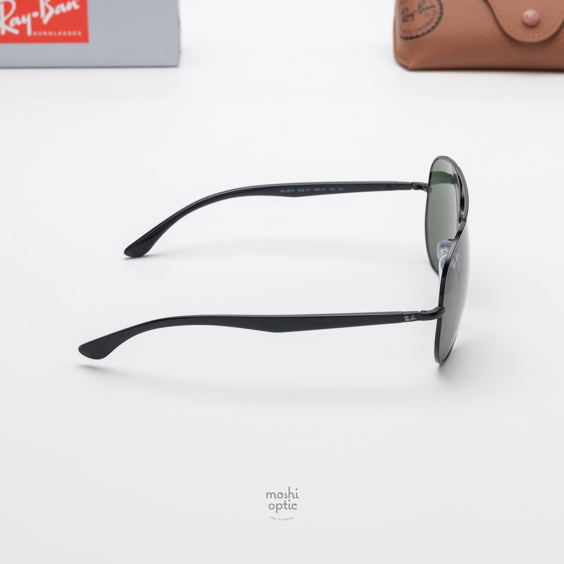 Ray Ban RB3675 001/31 Black Green