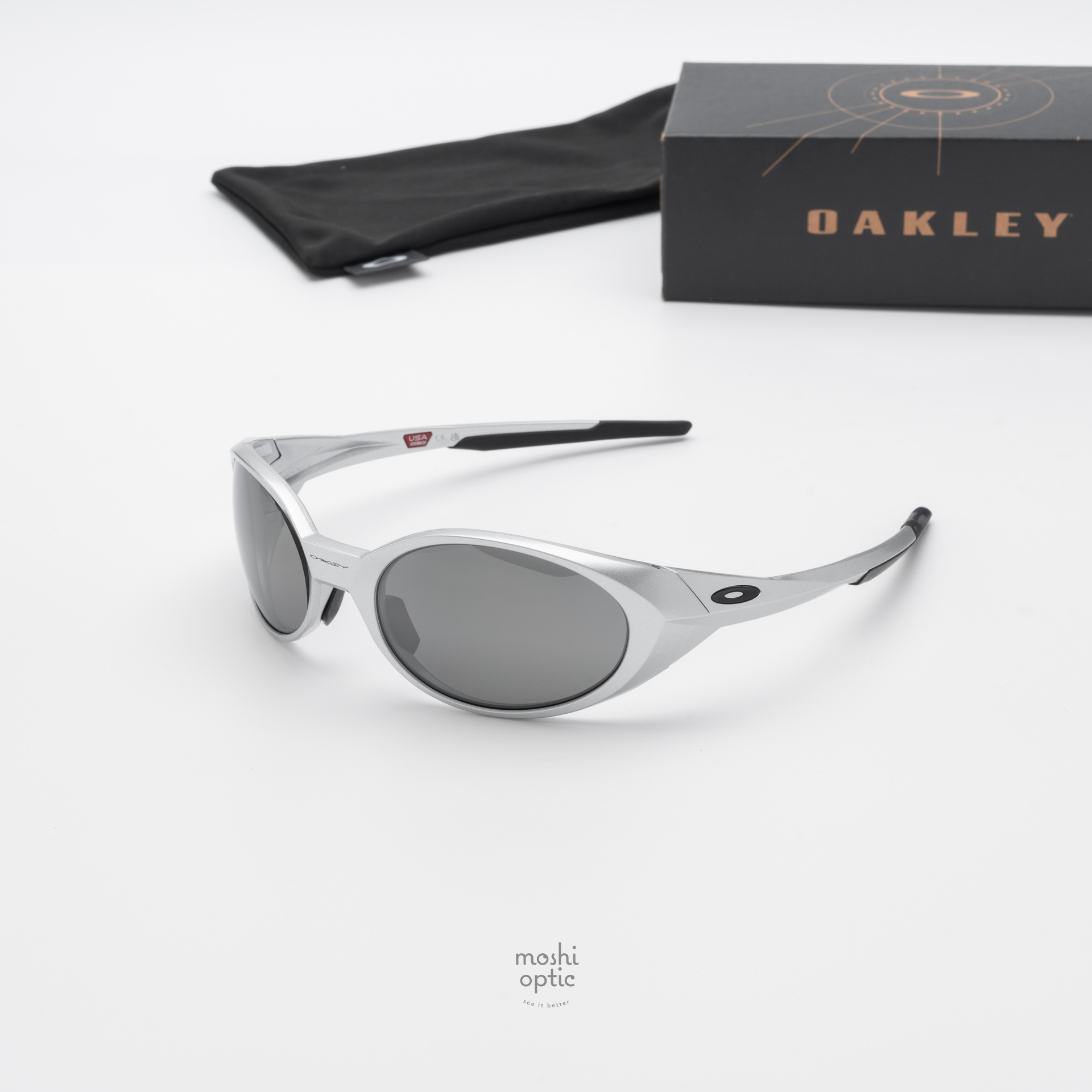 OAKLEY Eyejacket Redux OO9438-05 Silver Prizm Black Polarized