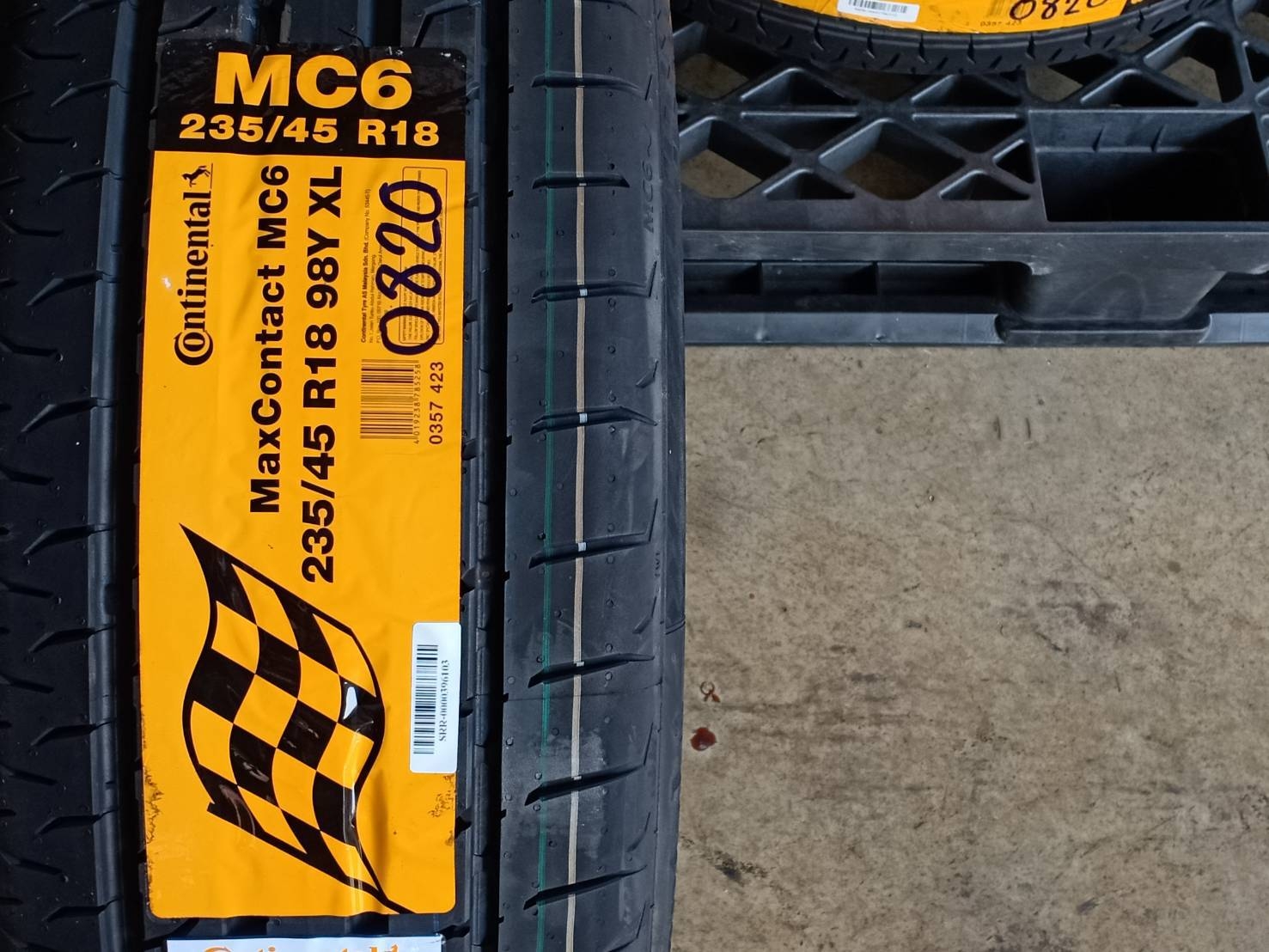 CONTINENTAL 235/45R18 CONTACT MC6 98Y MADE IN MALAYSIA