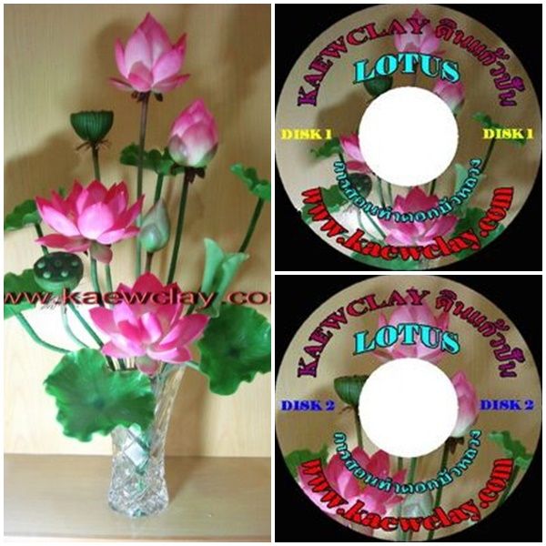 DVD หรือ Link Online การสอนทำดอกบัวหลวง(DVD How to make LOTUS with KAEWCLAY)