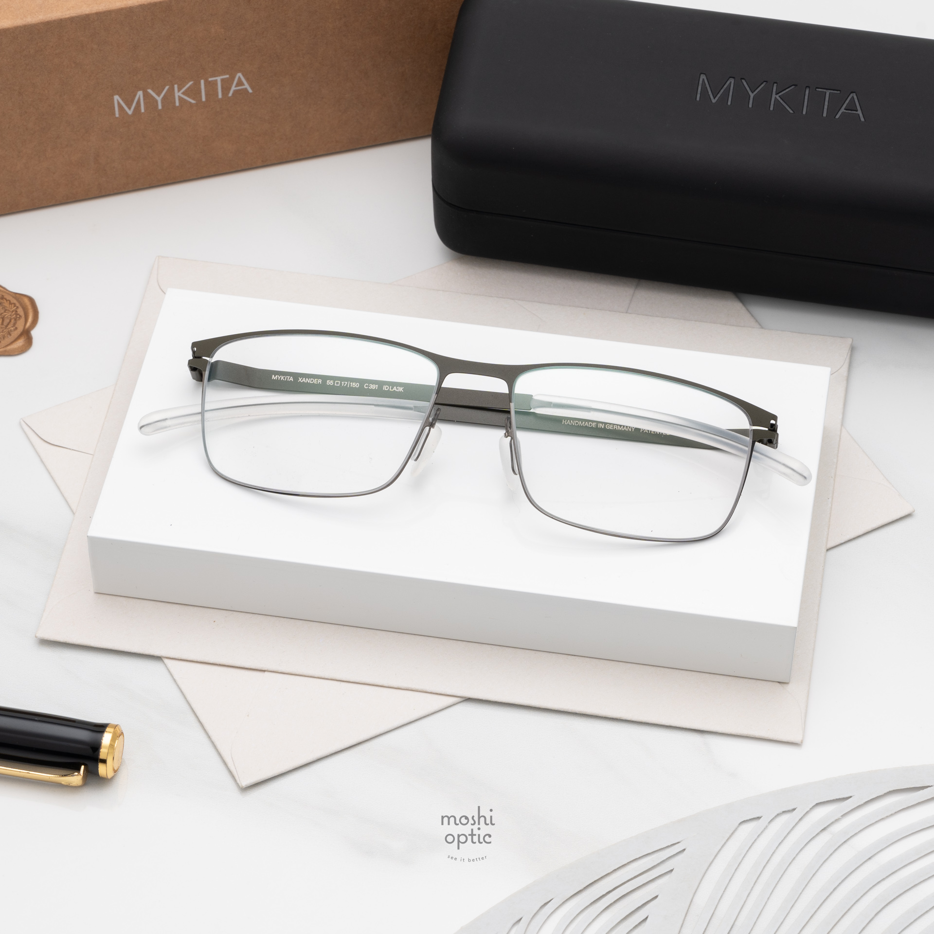 แว่นสายตา MYKITA XANDER Shiny Graphite Camou Green