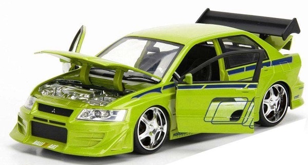 พรีออเดอร์ Jada โมเดลรถ โมเดลรถยนต์ ฟาส "Fast" 2002 Brians Mitshusishi Lancer Evo VII สเกล 1:24