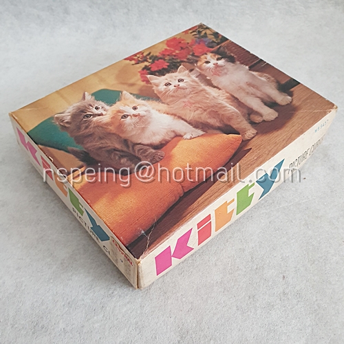 จิ๊กซอว์ไม้ลูกเต๋าวินเทจ ต่อได้ 6 ด้าน รูปลูกแมว