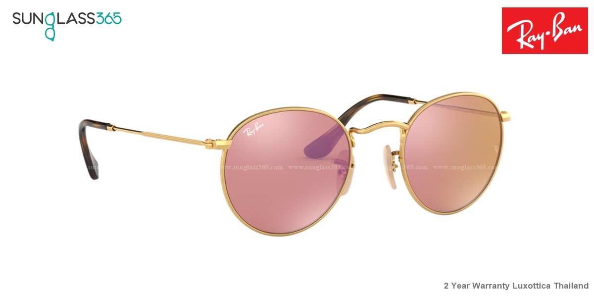 Ray Ban RB3447N 001/Z2 Gold Frame Round Flat Metal 50mm