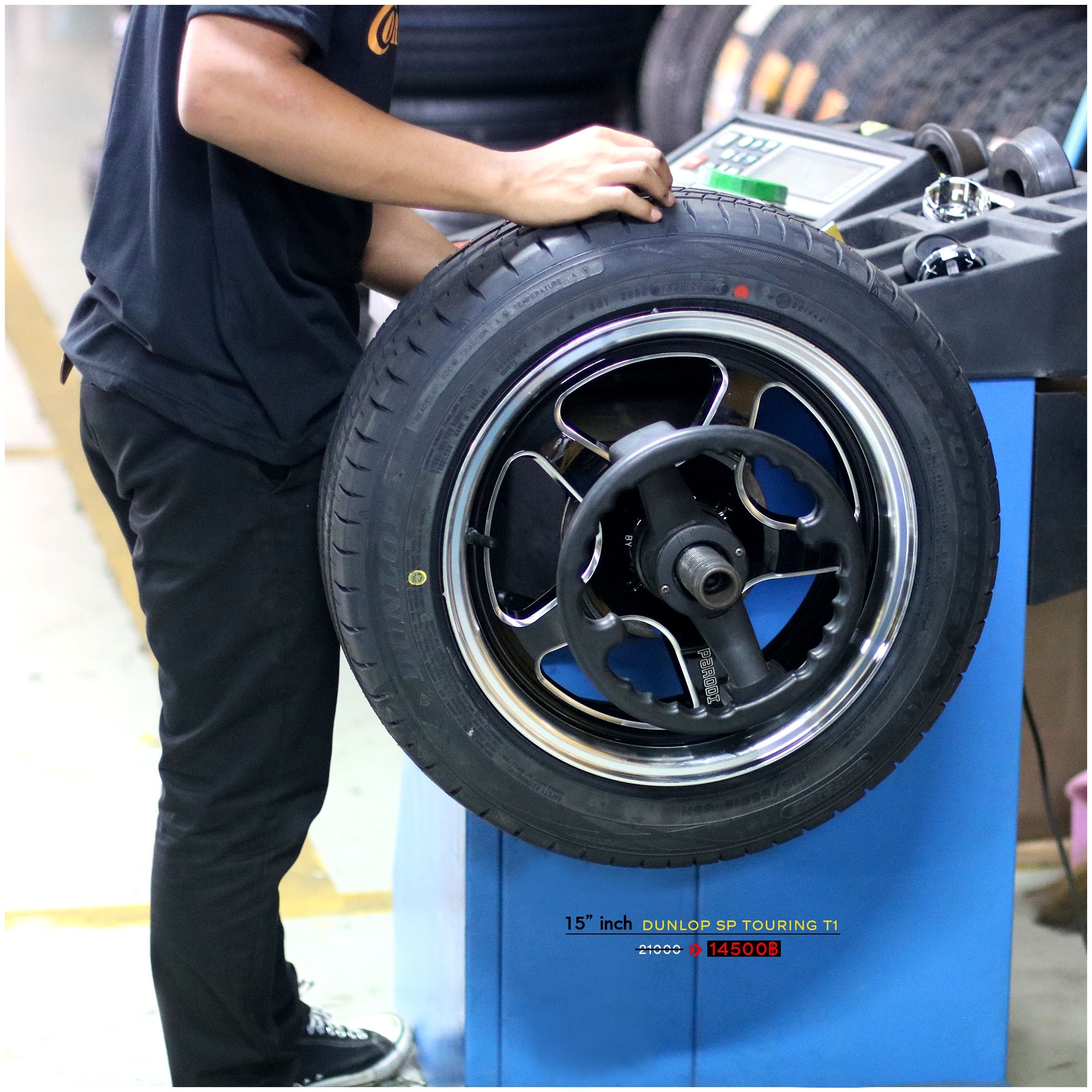ลายใหม่ PARODI RS-02 ขอบ 15 พร้อมยาง DUNLOP ชุด 14500 ปกติ 22000