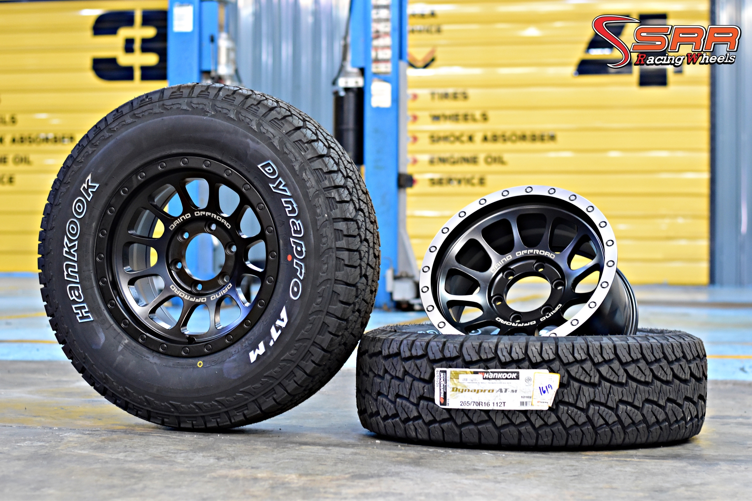 ล้อแม็กซ์ DAINO ขอบ16นิ้ว+ยางHANKOOK-DUNLOP 265/70R16 (ปี19)