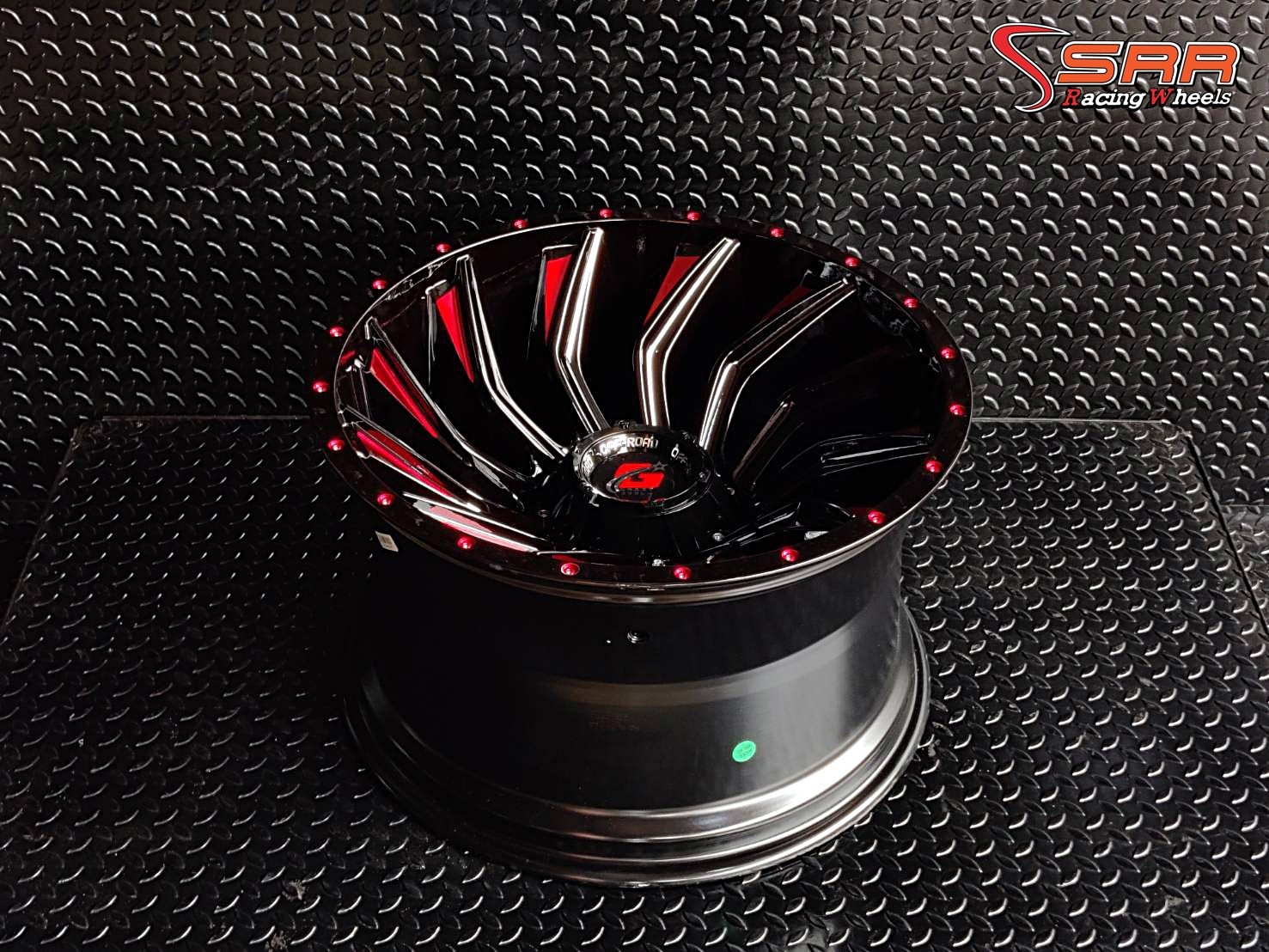 GRAXY TUFF 20X12 6X139.7 ET -44 BLACK-RED MILLING (ดำเงากลึงแดง)