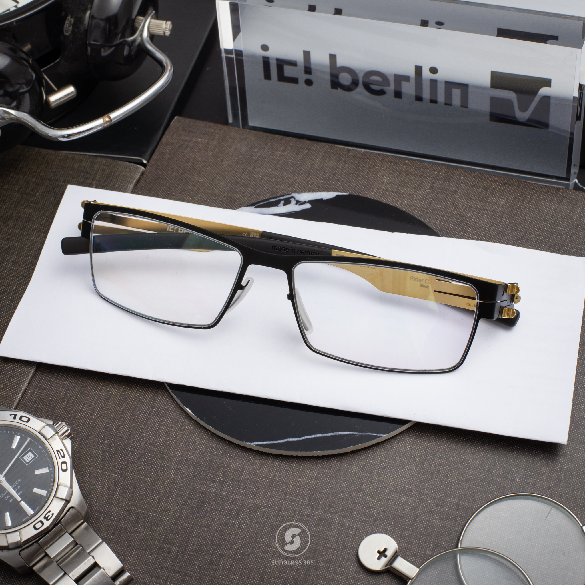 กรอบแว่น IC BERLIN Peter C. Black Gold