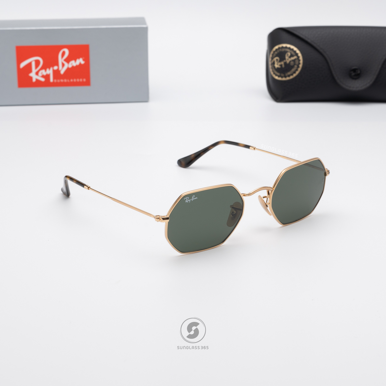 RayBan Octagonal RB3556N 001 Gold