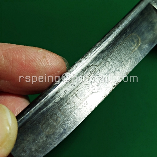 มีดโกนสะบัดหนัง Carl Schlieper "Eye Brand" Solingen #13 วินเทจแท้ พร้อมปลอกผ้าเดิม