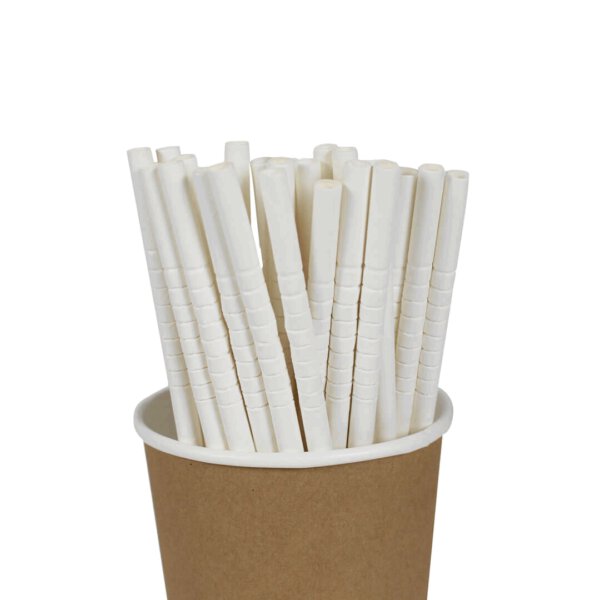 หลอดกระดาษงอได้ สีขาว