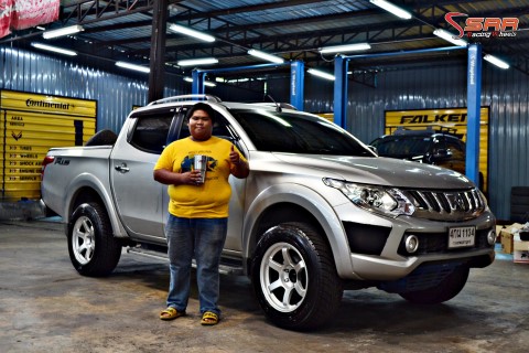 ล้อซิ่ง สายคลีน TE37SUV หยอดแดง สีซิลเวอร์