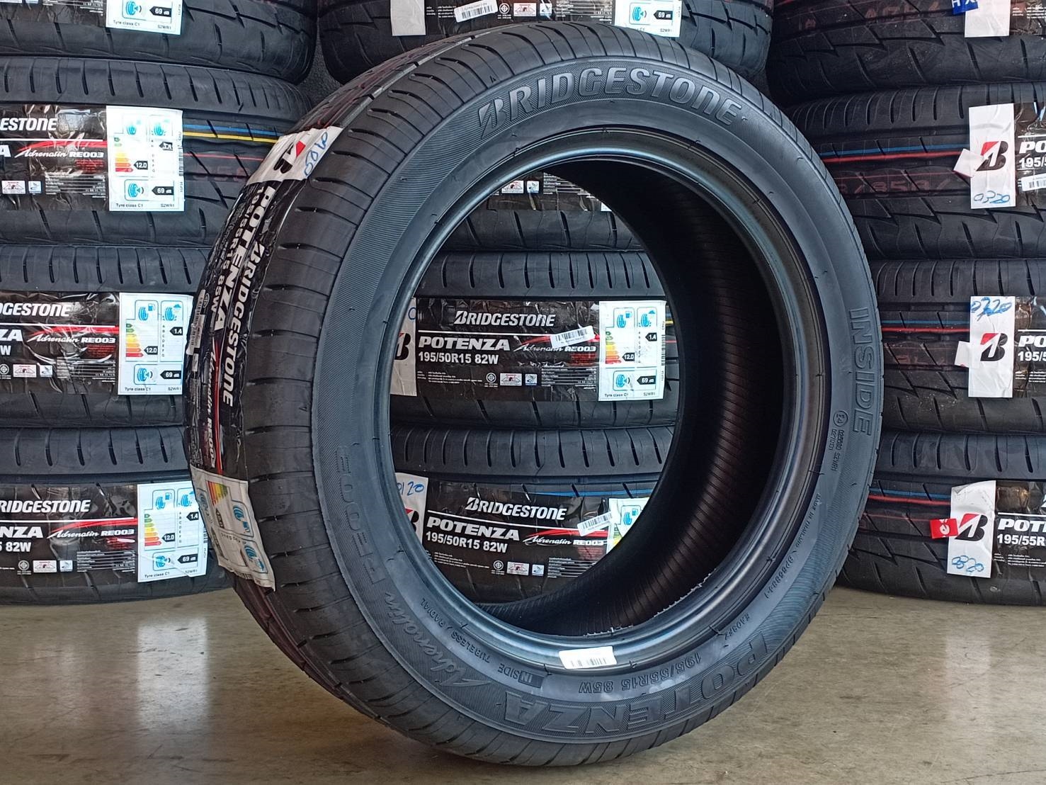 ยางใหม่ BRIDGESTONE 195/55R15 POTENZA RE003 85W MADE IN THAILAND