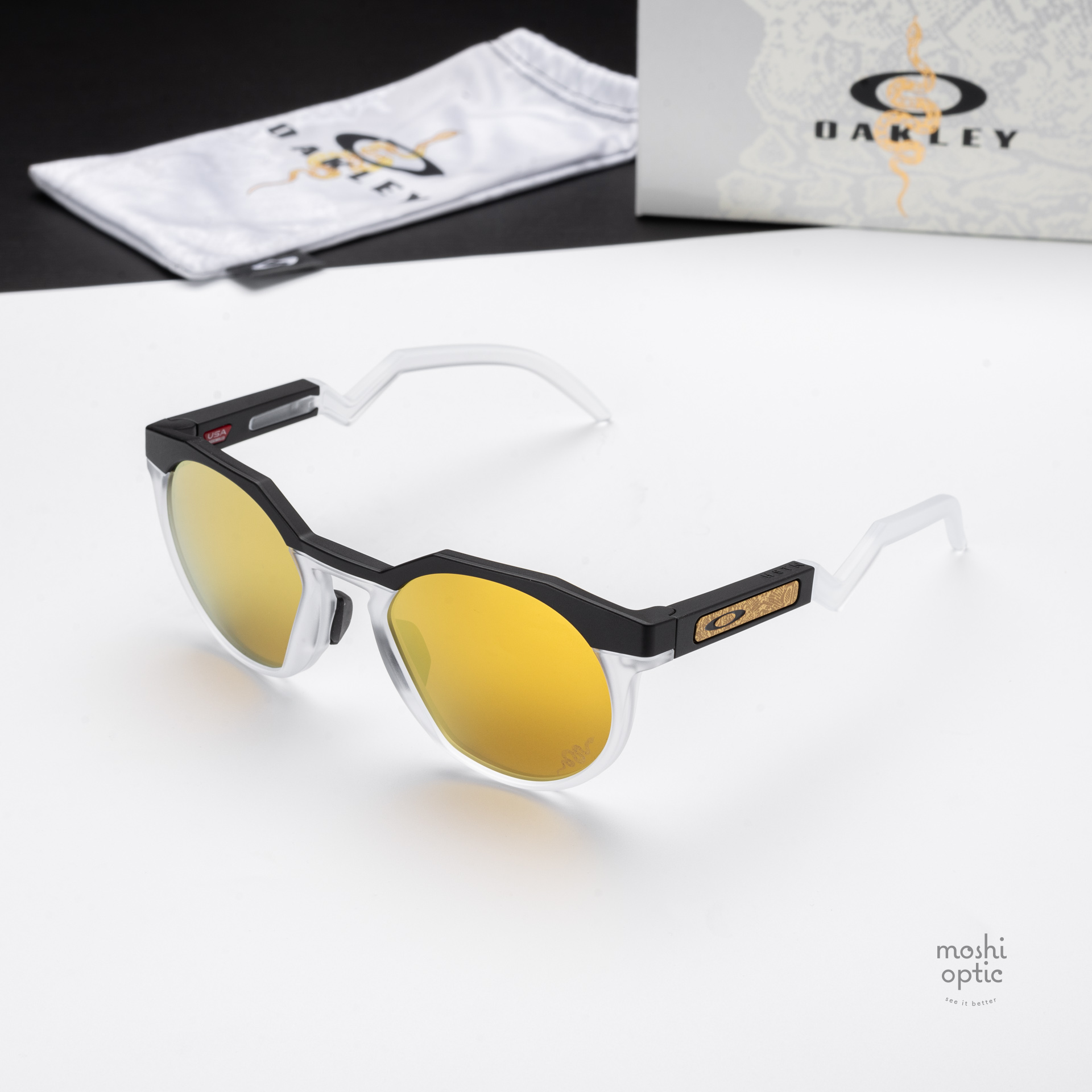 OAKLEY HSTN(A) OO9242A-11 Matte Black Clear Prizm 24K