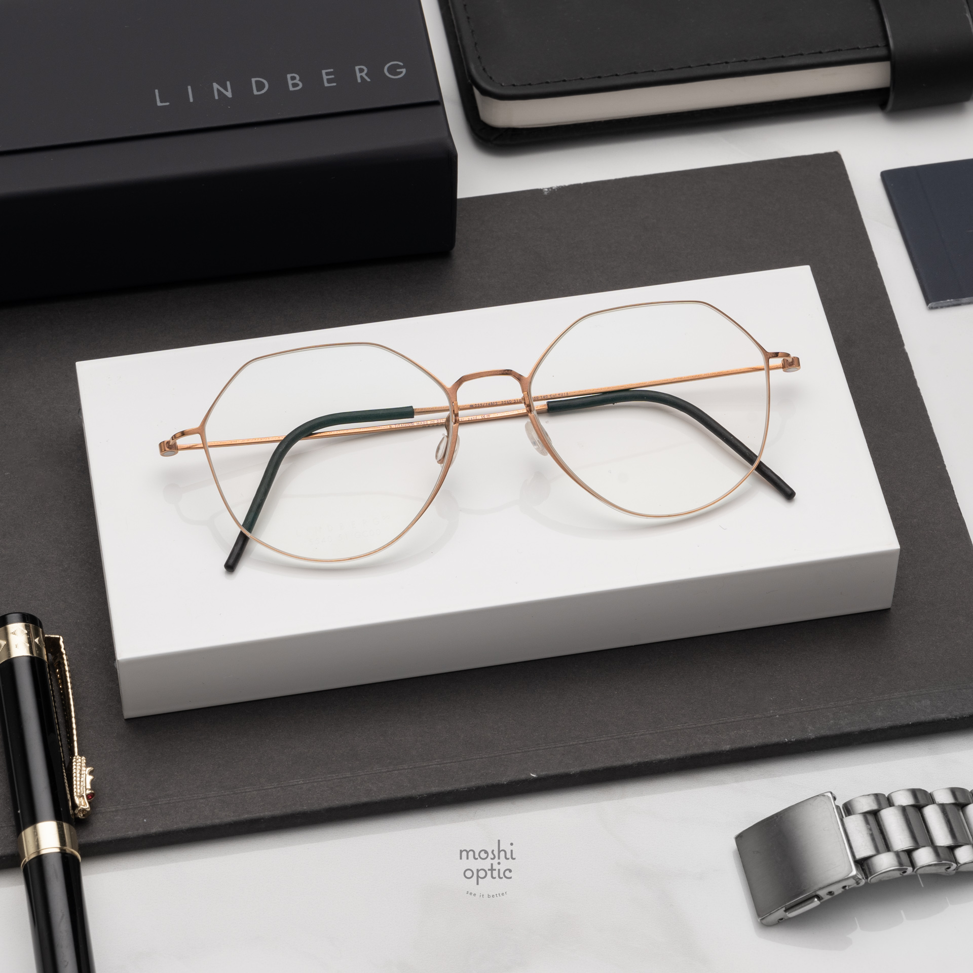 แว่นสายตา Lindberg Thintanium 035 14BF2 5540 T850 PU15