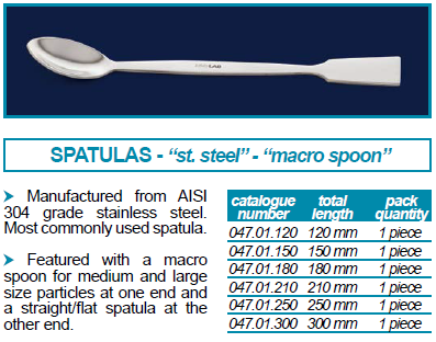 ช้อนตักสาร SPATULA - ISOLAB