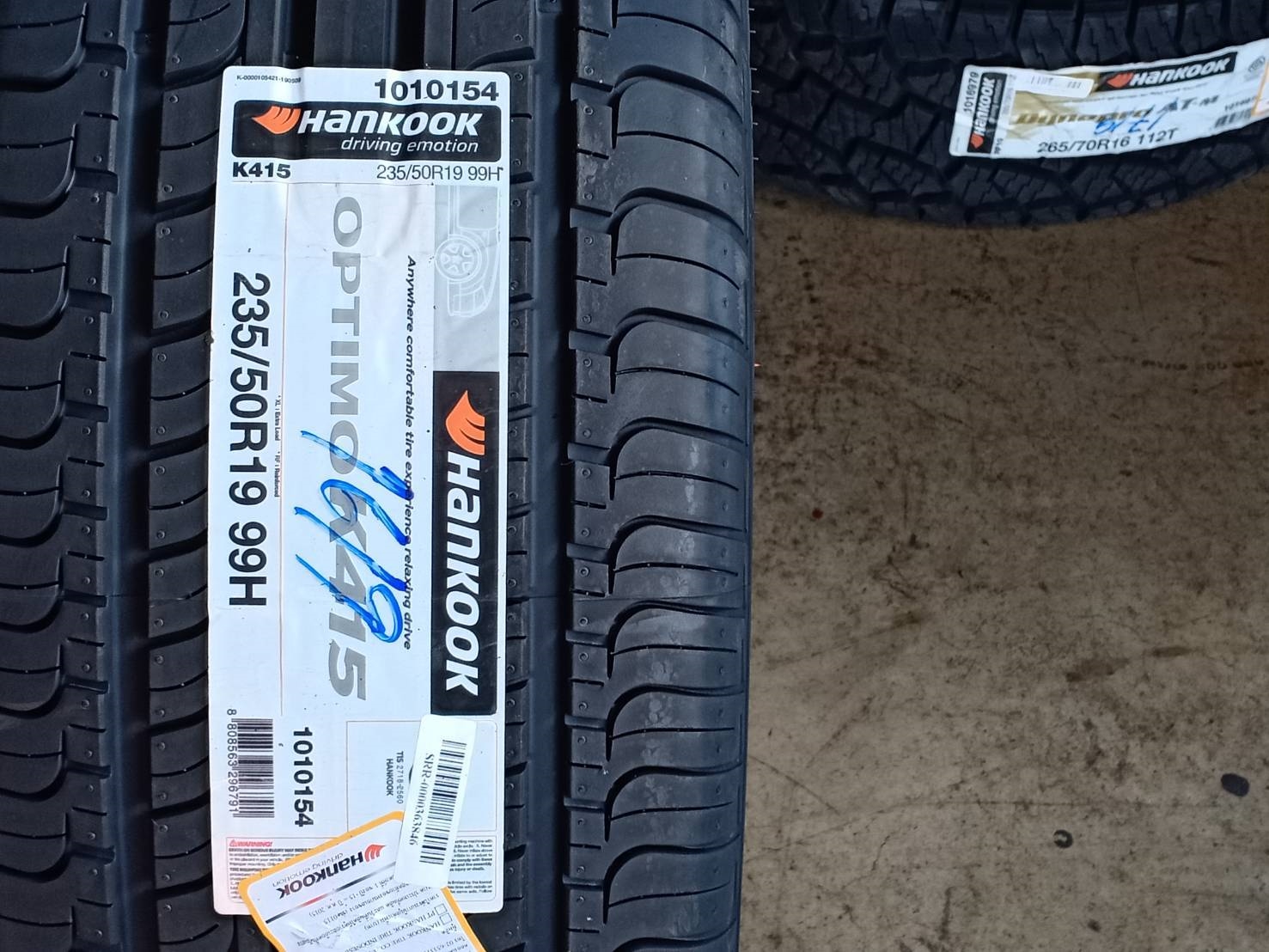 HANKOOK K415 235/50-19 ปี19 ราคาถูกกว่าเดิม