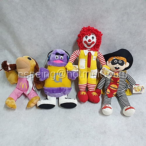 ตุ๊กตาผ้า โรนัลด์ แมคโดนัลด์ Ronald McDonald และผองเพื่อน ครบทีม
