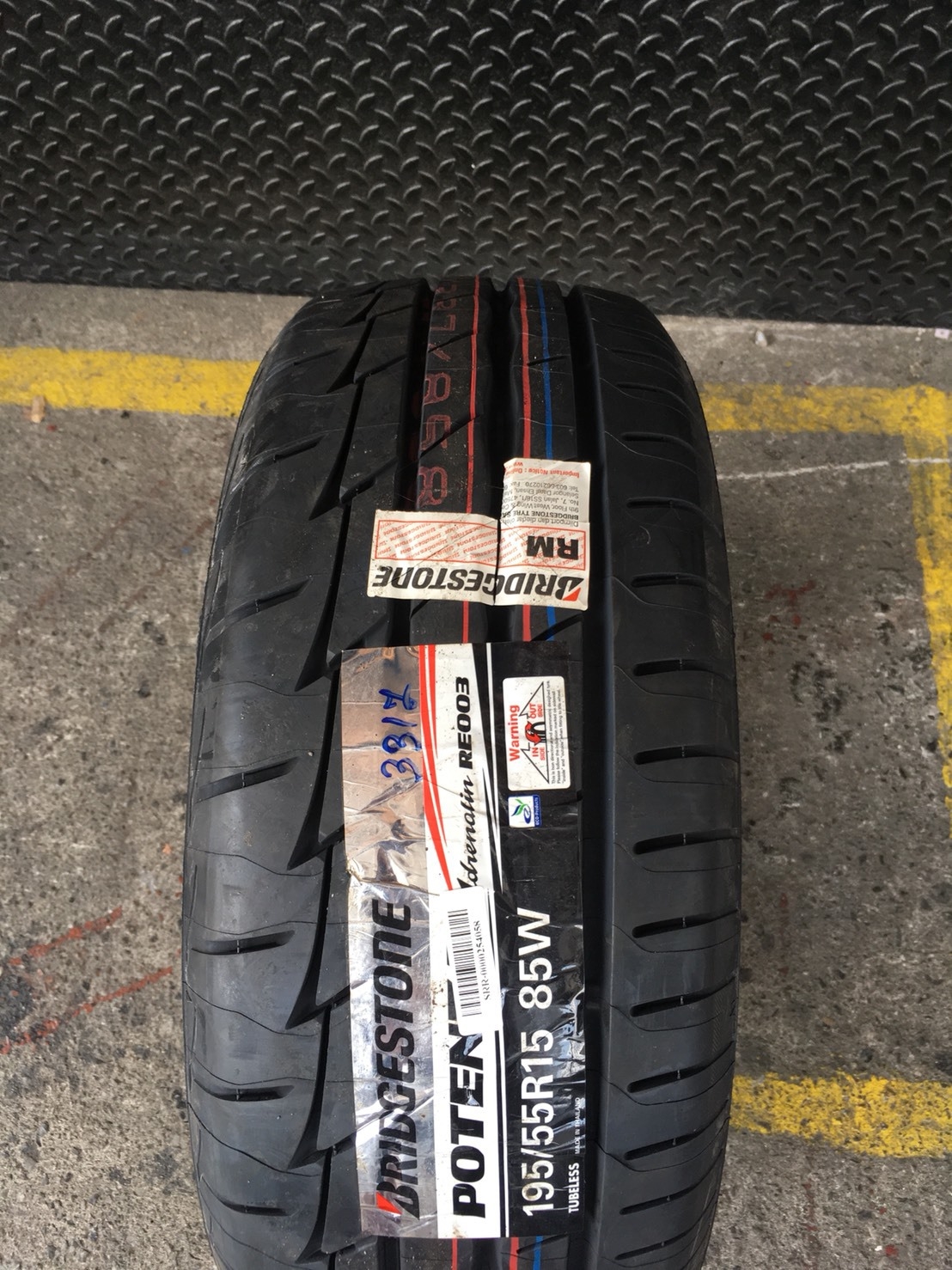 BRIDGESTONE POTENZA RE003 195-55-15 เส้น 3000 ปกติ 3500