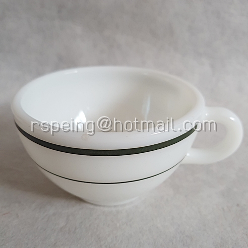 แก้วชากาแฟวินเทจ Pyrex by Corning (701-7) แถบสีดำ
