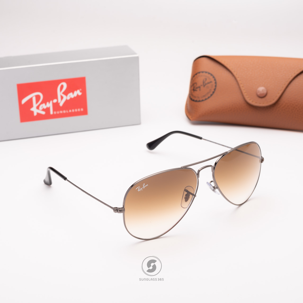 Ray Ban RB3025 004/51 Aviator Gunmetal Brown Gradient