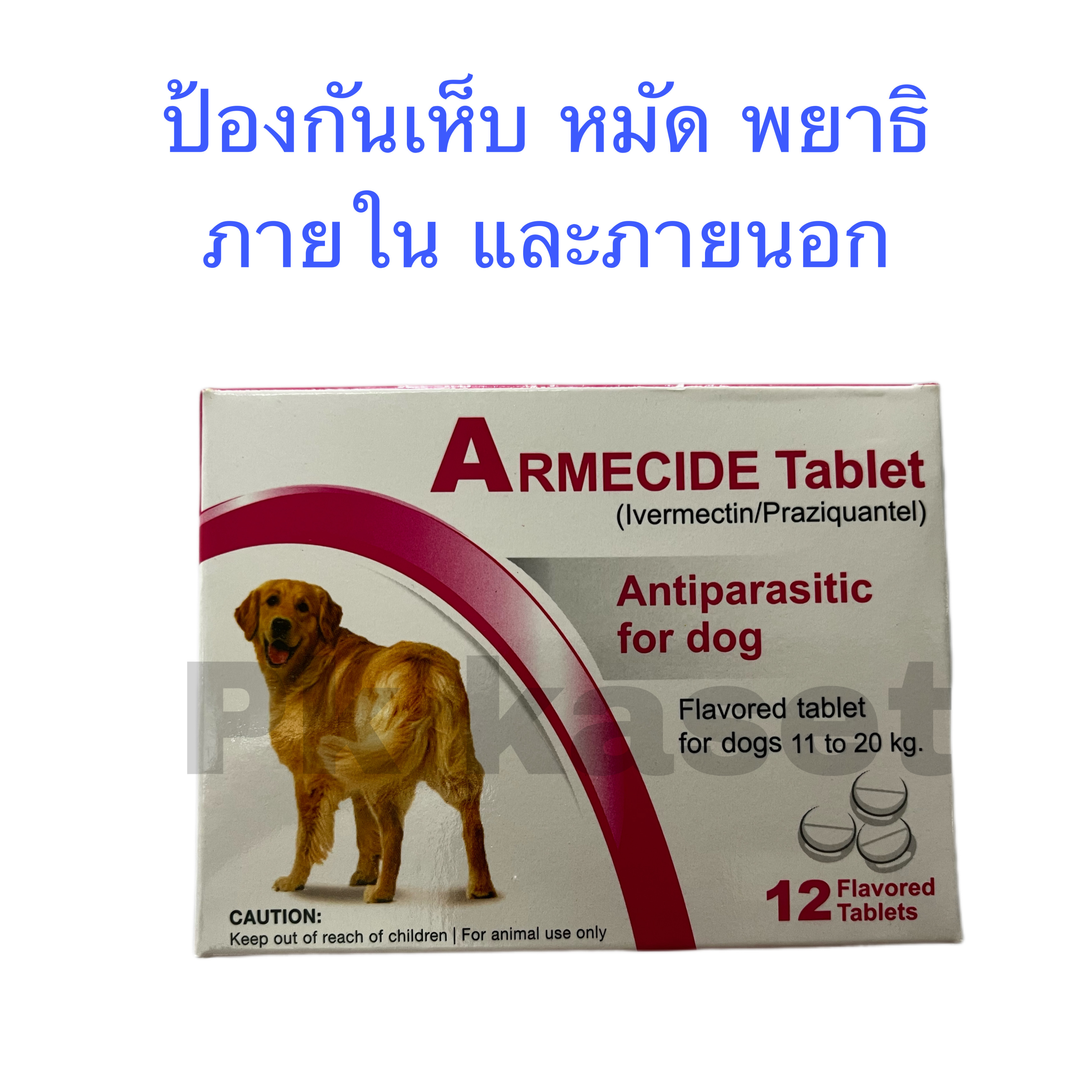 ถ่ายพยาธิ กำจัดเห็บ หมัด ARMECIDE
