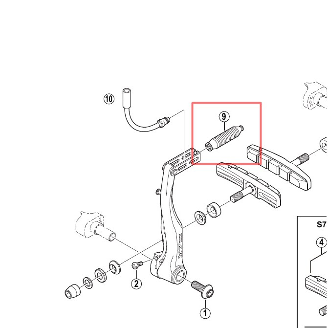 SHIMANO V-Brake Boot BR-T610 ท่อยางร้อยสาย วีเบรค