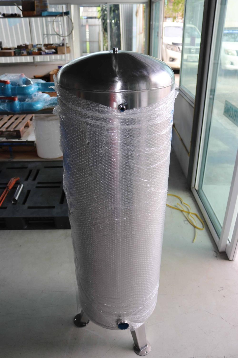 ถังกรองน้ําสแตนเลส16นิ้ว(40X150 ซม.)หนา 2 มม.ท่อ 1 นิ้ว