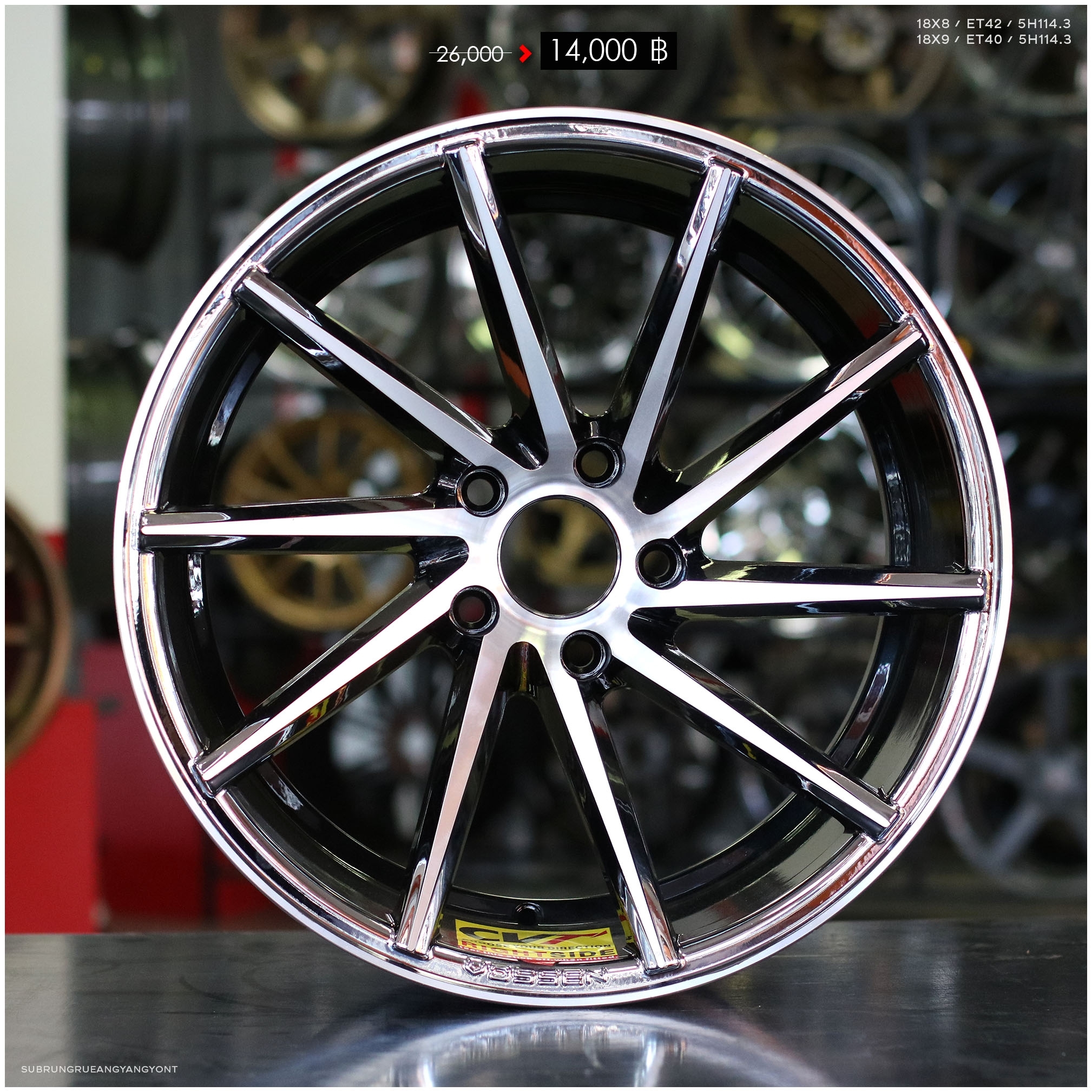 ล้อใหม่ โปรโมชั่น ล้อใหม่ขอบ18 ชุด12000 ปกติ 24000