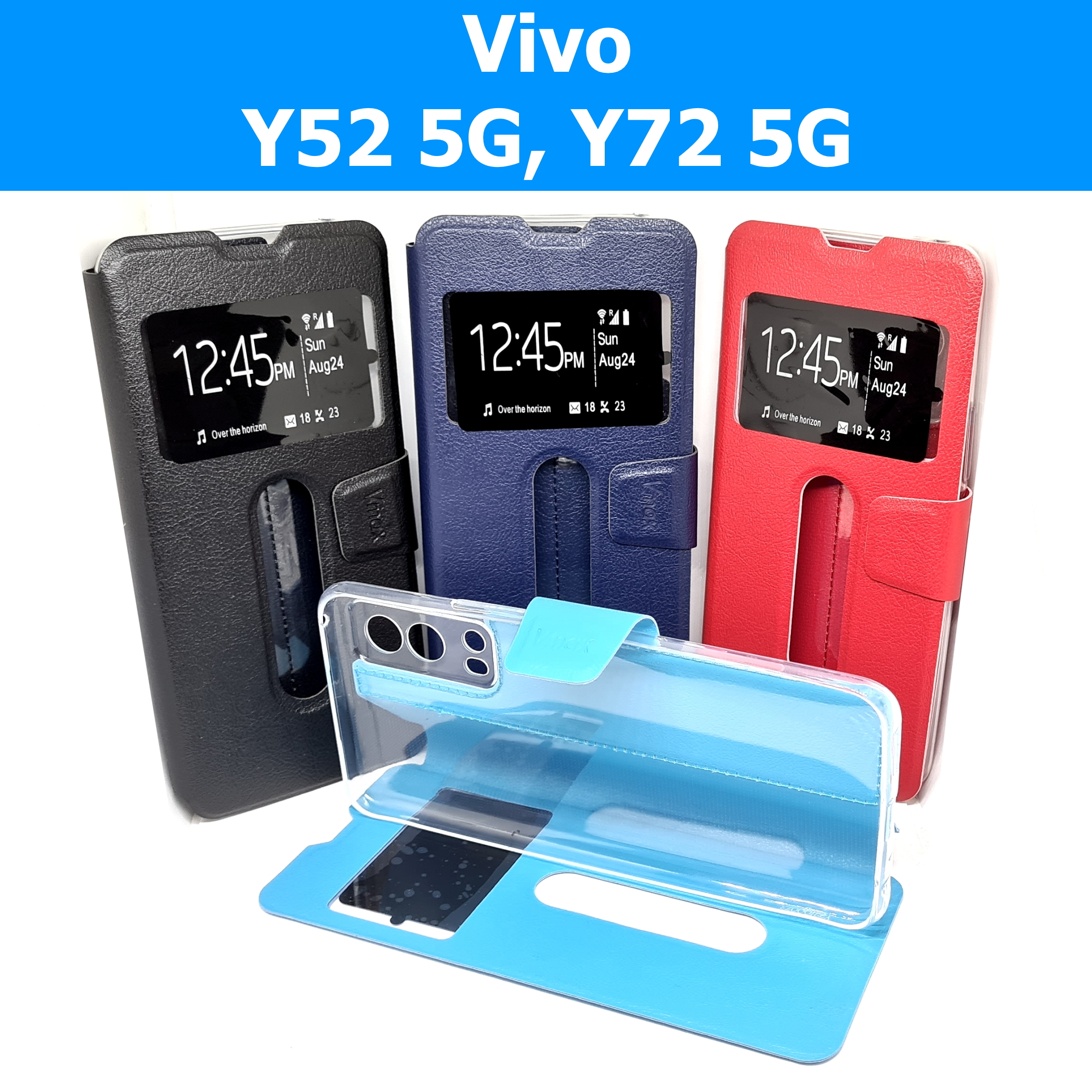 เคส Vivo Y52 5G , Y72 5G - เคสฝาพับ วีโว่ โชว์เบอร์ ตั้งได้