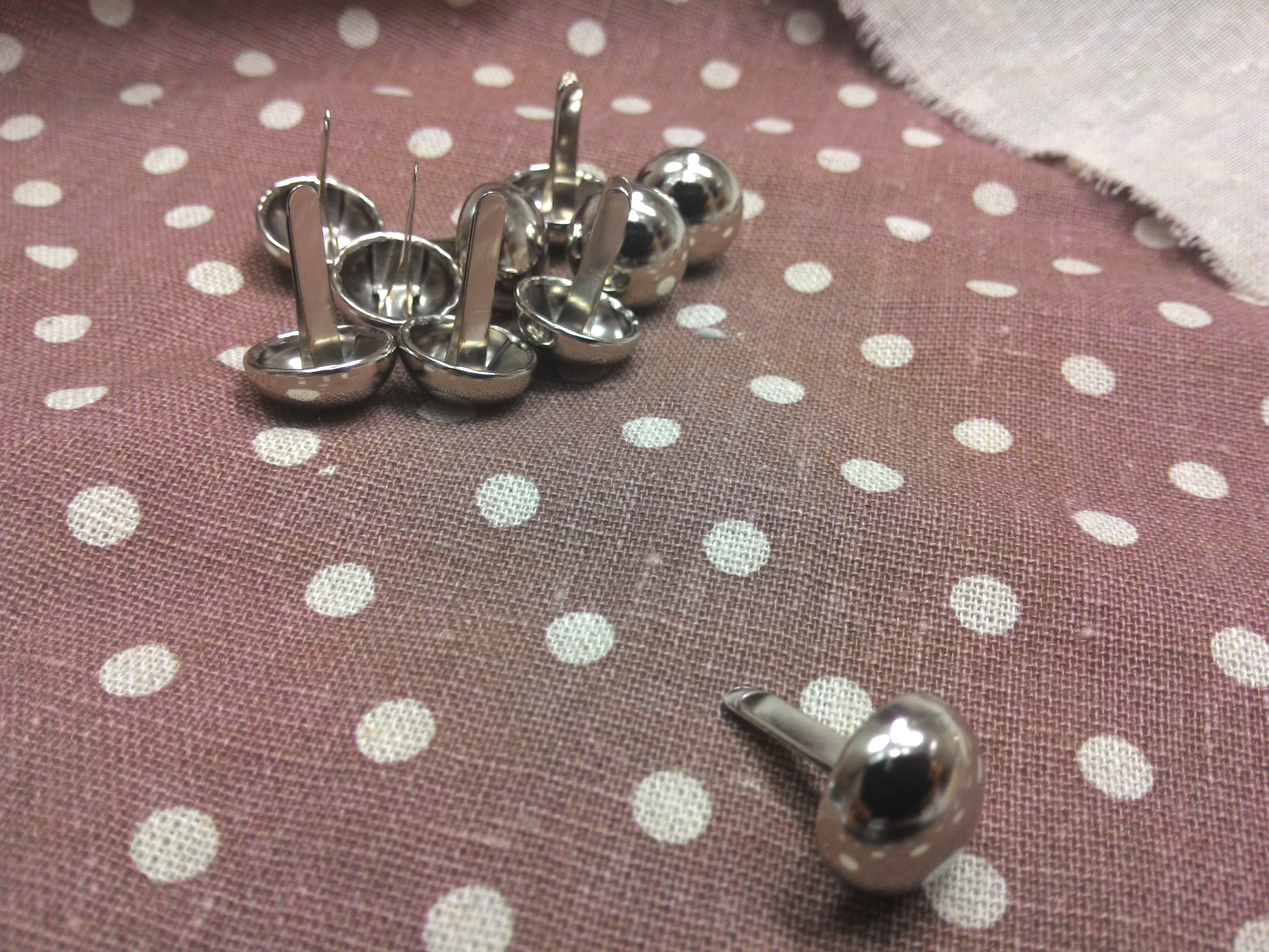 หมุดกลม12mm เงิน