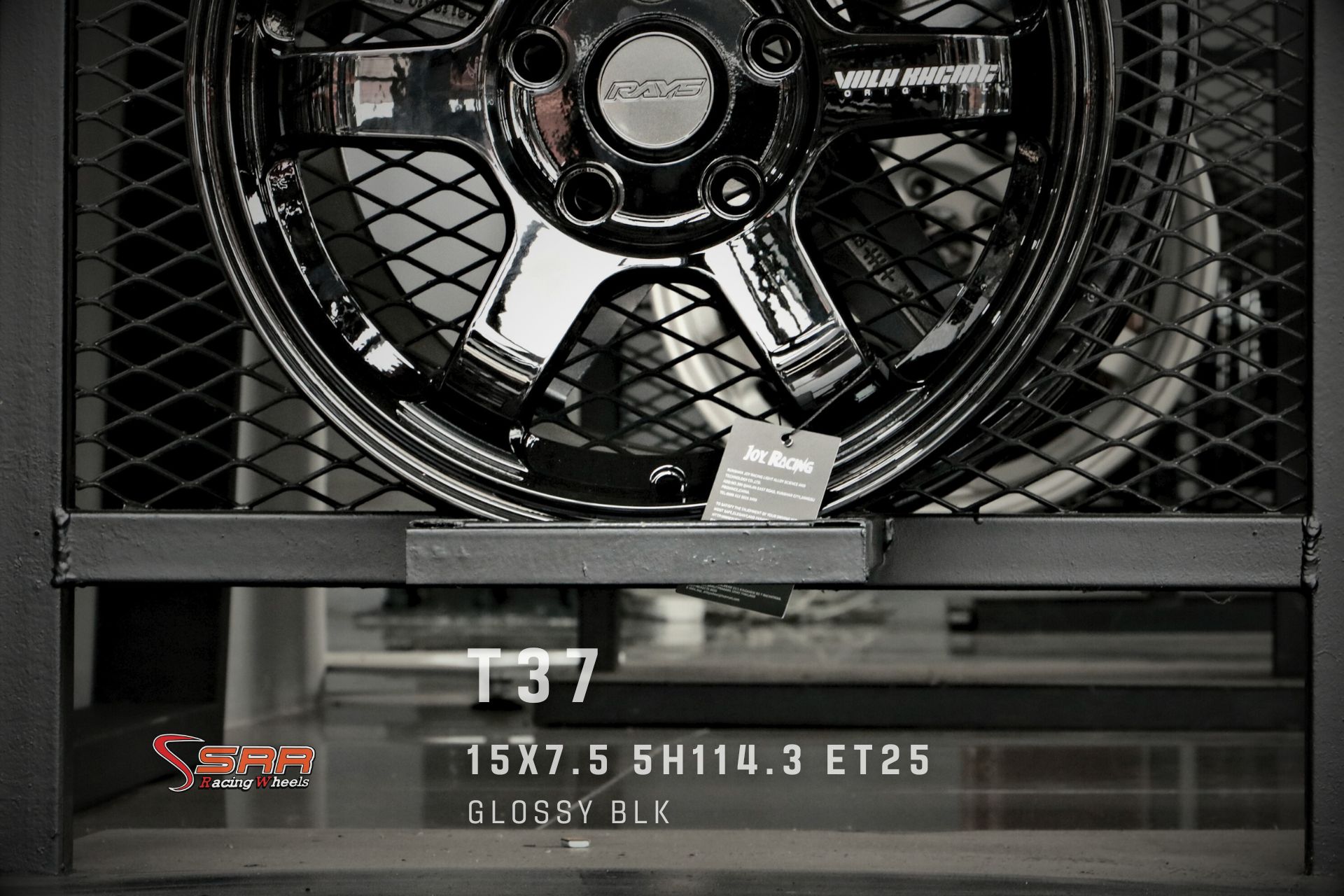 TE37 ขอบ15 5รู114.3 สีดำดุๆ