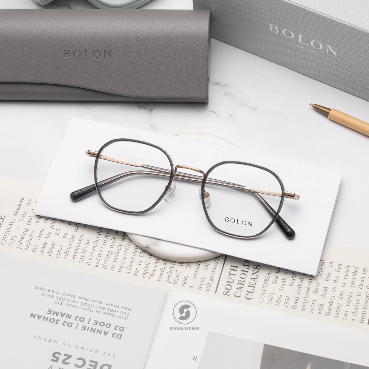 แว่นสายตา BOLON รุ่น BJ6112 B12 Black Gold
