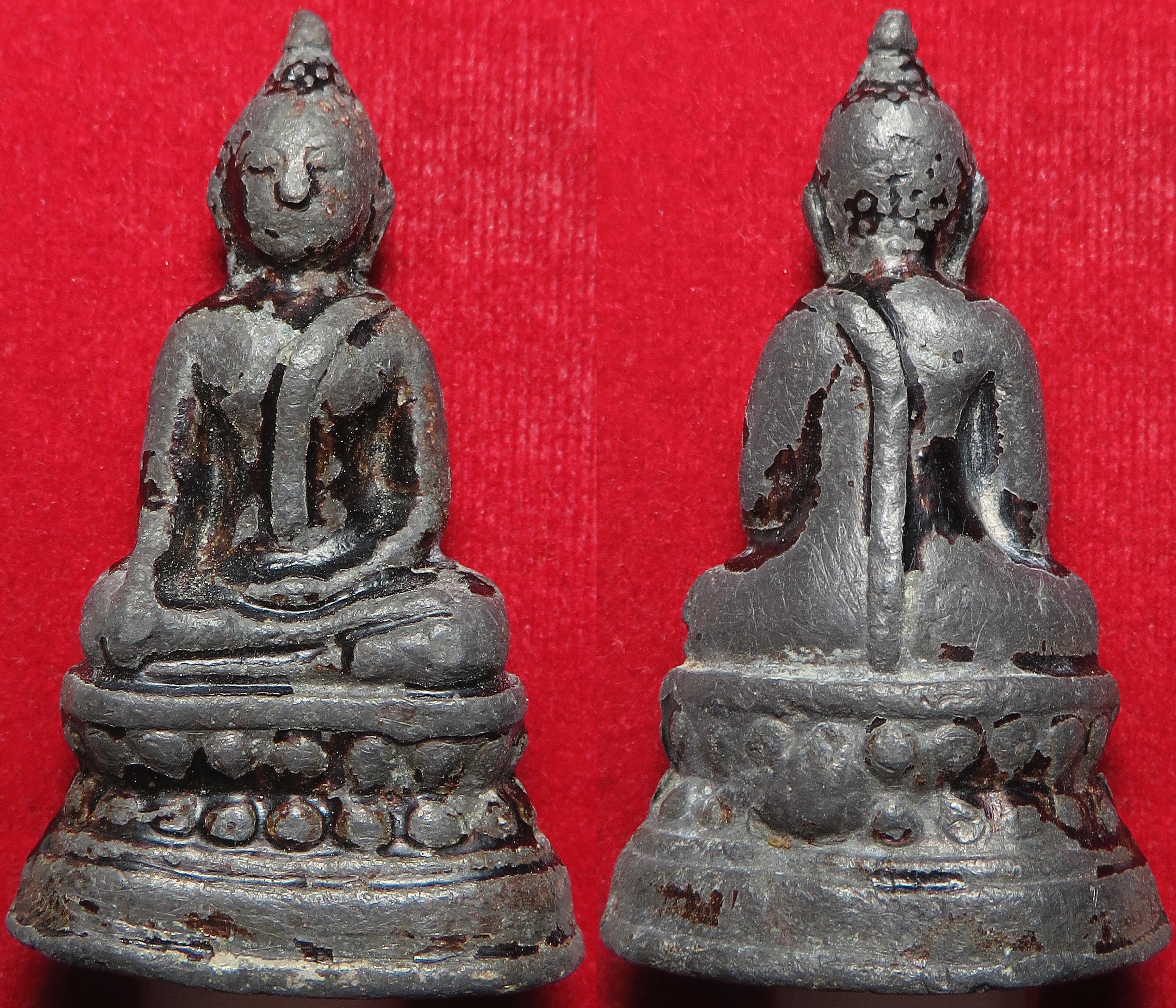 1246 พระบูชา (หนา) สมัยกรุงรัตนโกสินทร์ อายุพระ 100 กว่าปี เนื้อชินตะกั่วน้ำนม (รับประกัน พระแท้ + ส่งฟรี ทั่วประเทศ)