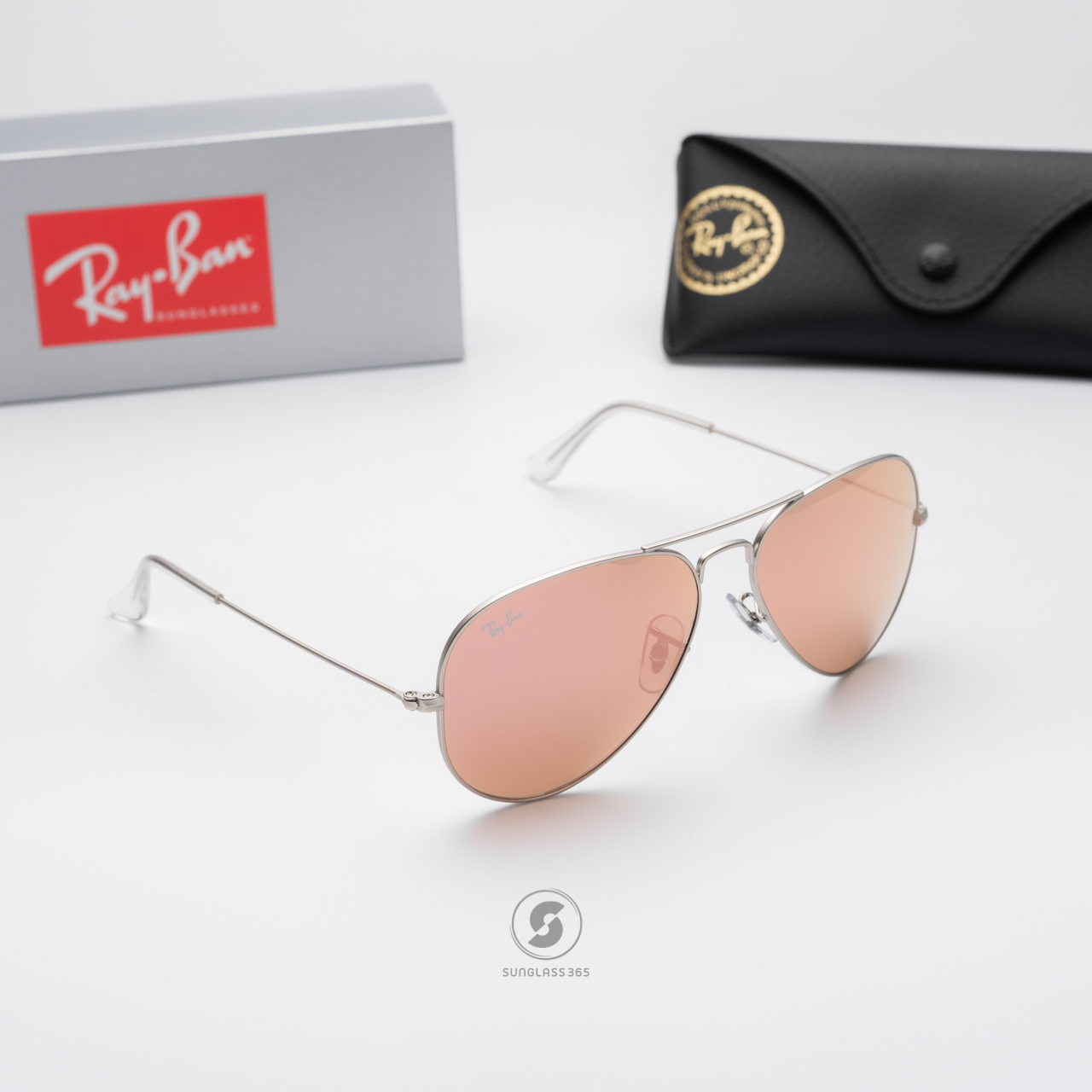 Ray Ban Aviator RB3025 019/Z2 Silver Pink mirror