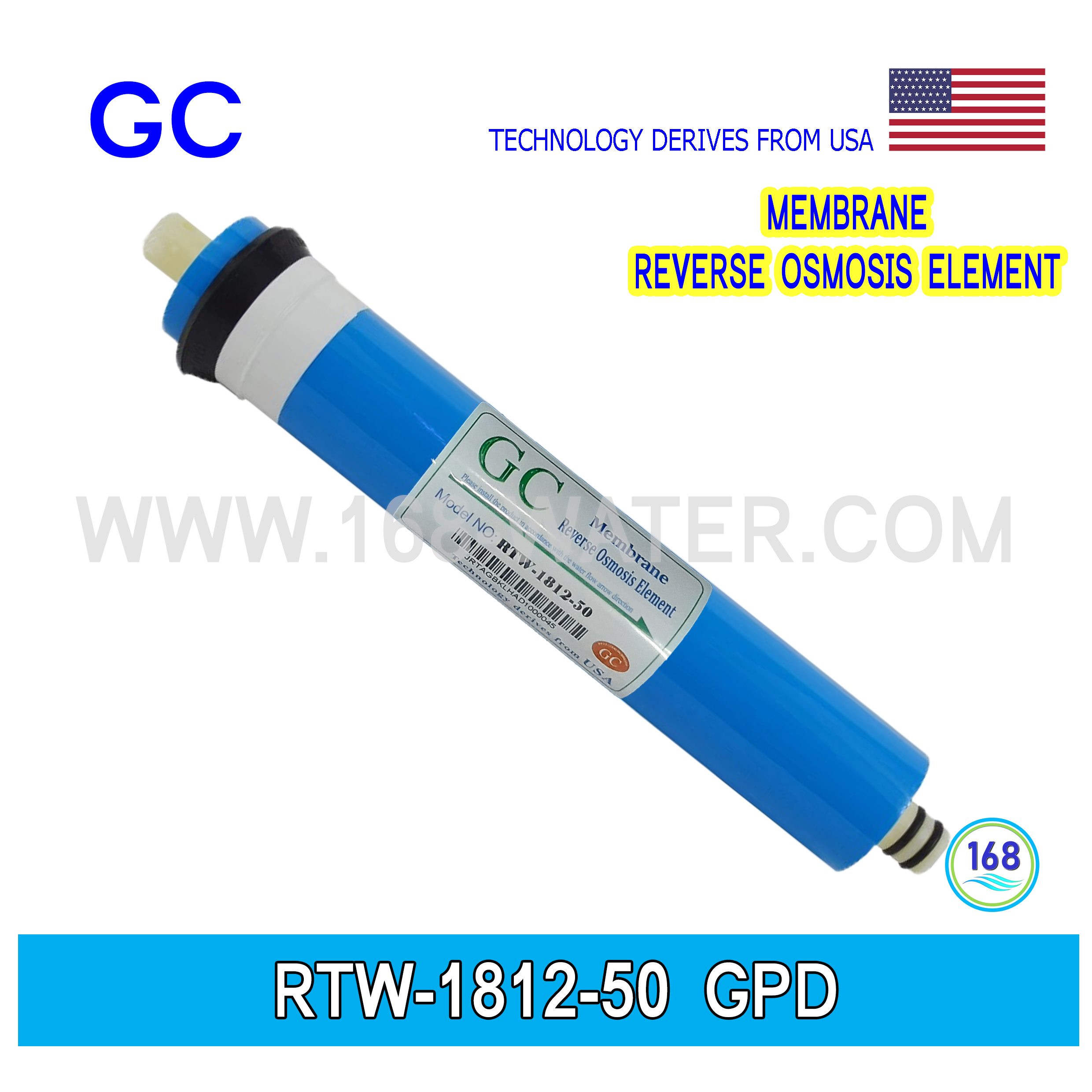 ไส้กรองน้ำ RO Membrane RO-1812-50 GPD (GC)