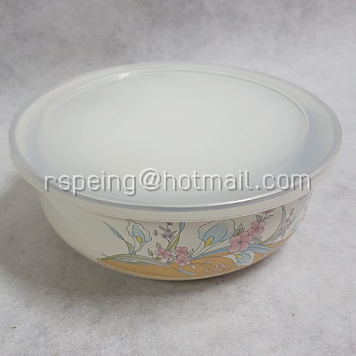 ชุดชามสลัดอีนาเมล 3 ใบ Peacock Enamel Salad Bowl ตรา Peacock