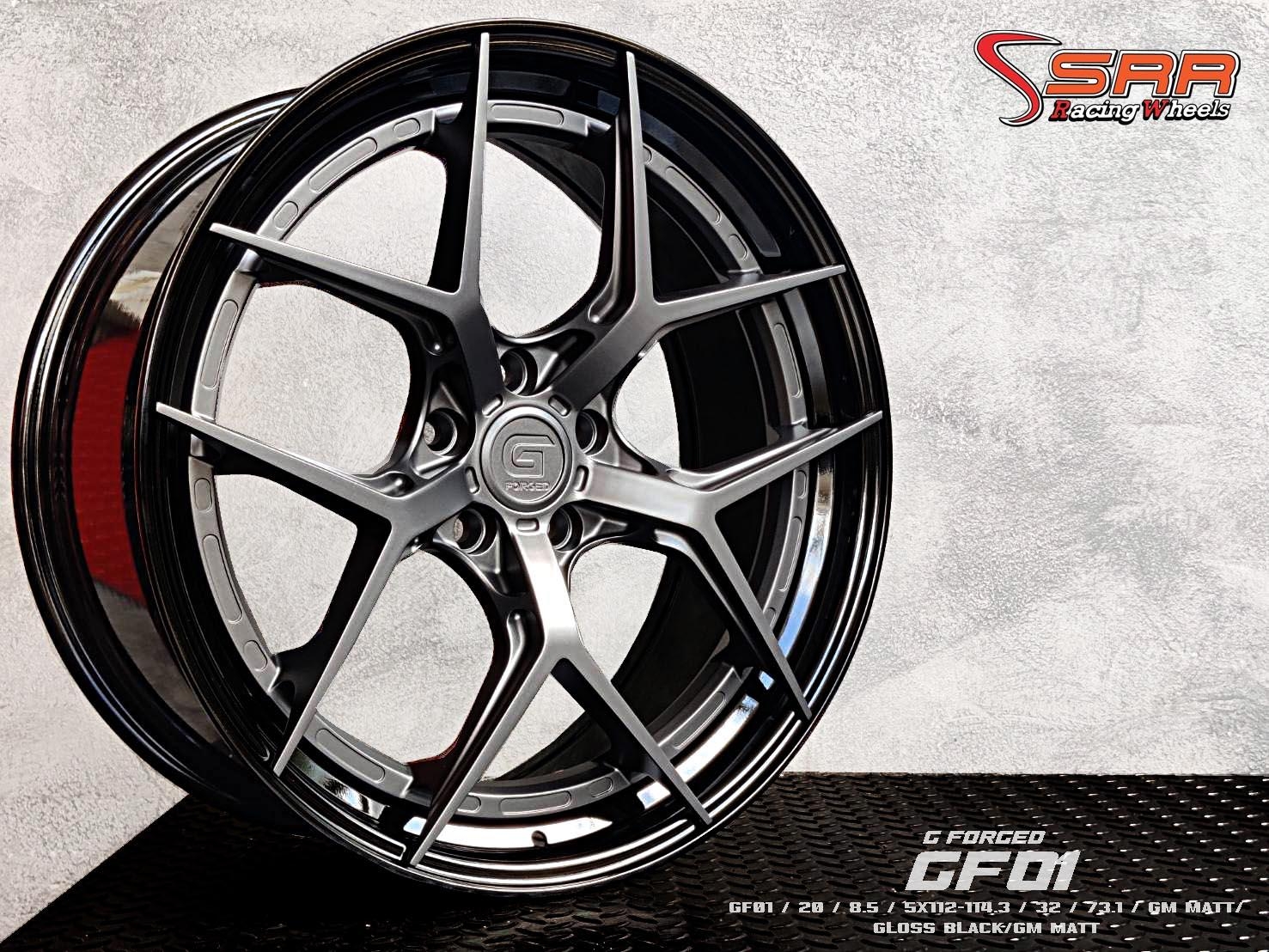G-FORGED : GF01 20x8.5 5H112-114.3 32 กันด้านขอบดำ