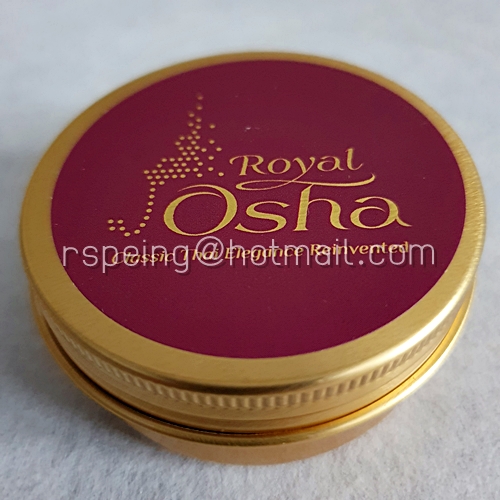 กระปุกอลูมิเนียมฝาเกลียวสีทอง ลาย Royal Osha