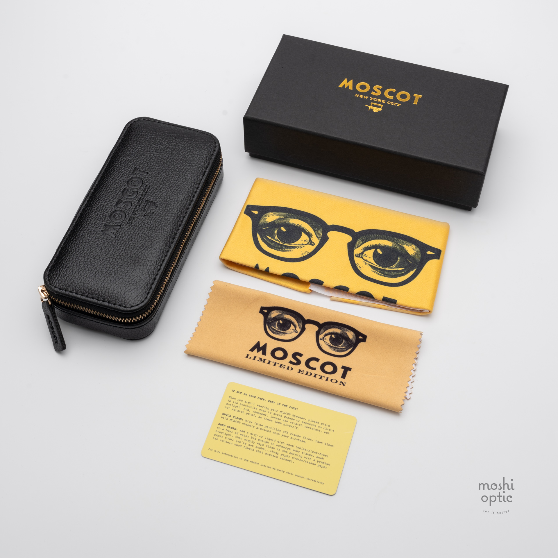 แว่นสายตา Moscot Lemtosh LTD WDA Onyx Black Crystal