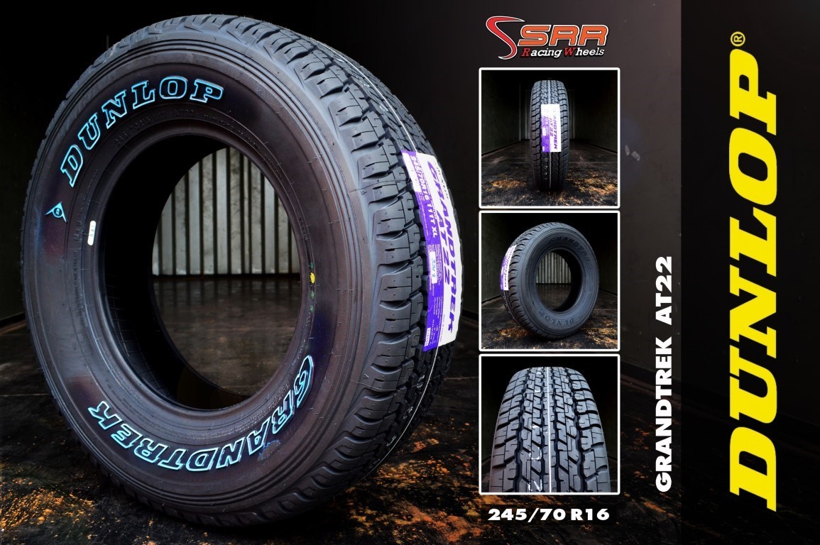 DUNLOP AT22 245/70-16 ขอบขาว ยางกะบะ ราคาพิเศษ