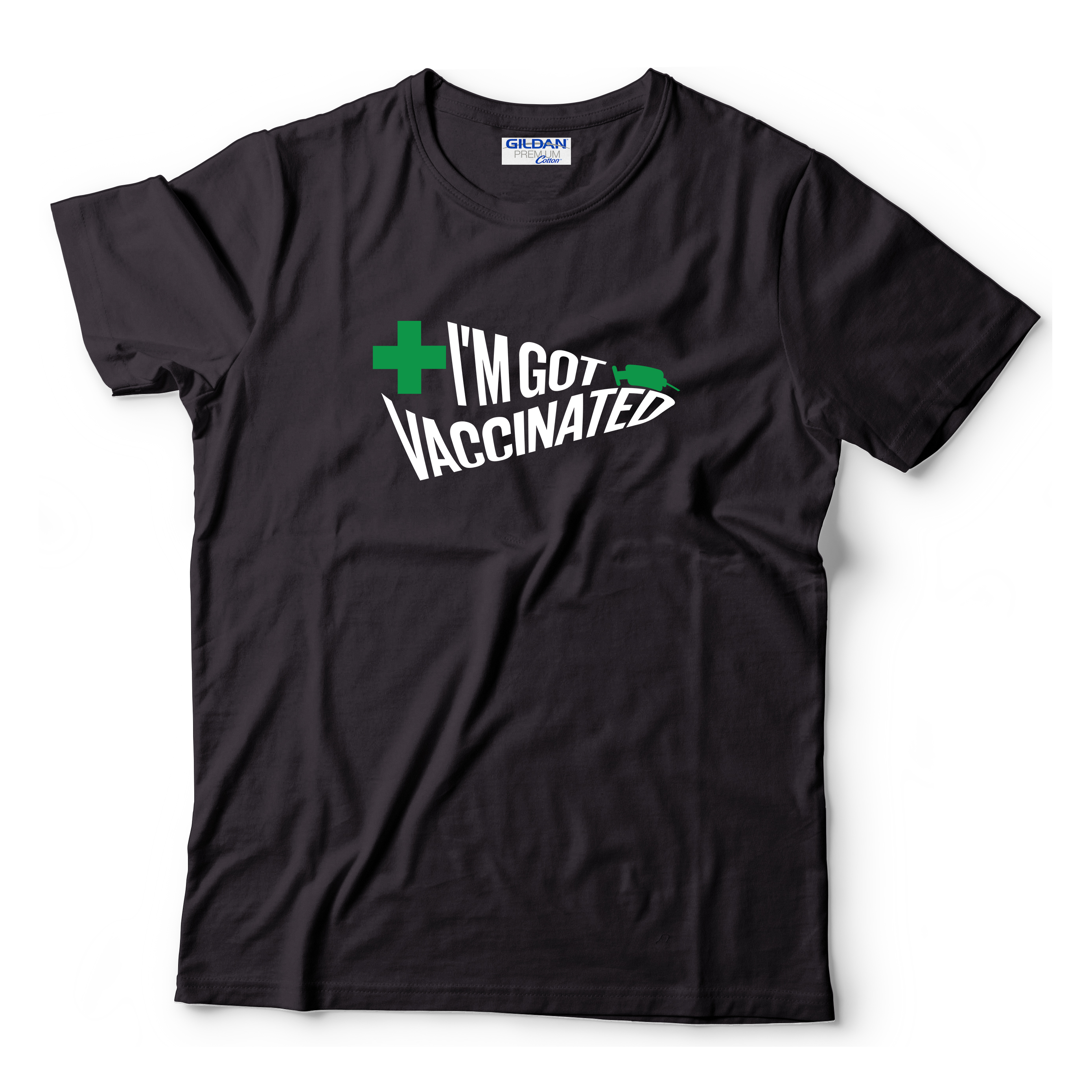 เสื้อยืดวัคซีนvaccine เสื้อยืดฉีดวัคซีนเเล้ว cotton100 คุณภาพดี