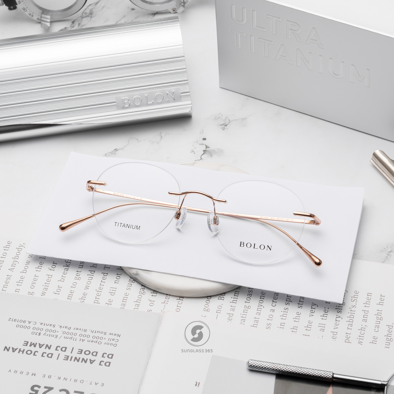 แว่นสายตา BOLON รุ่น Tasmania BT1590 B30 Rose Gold