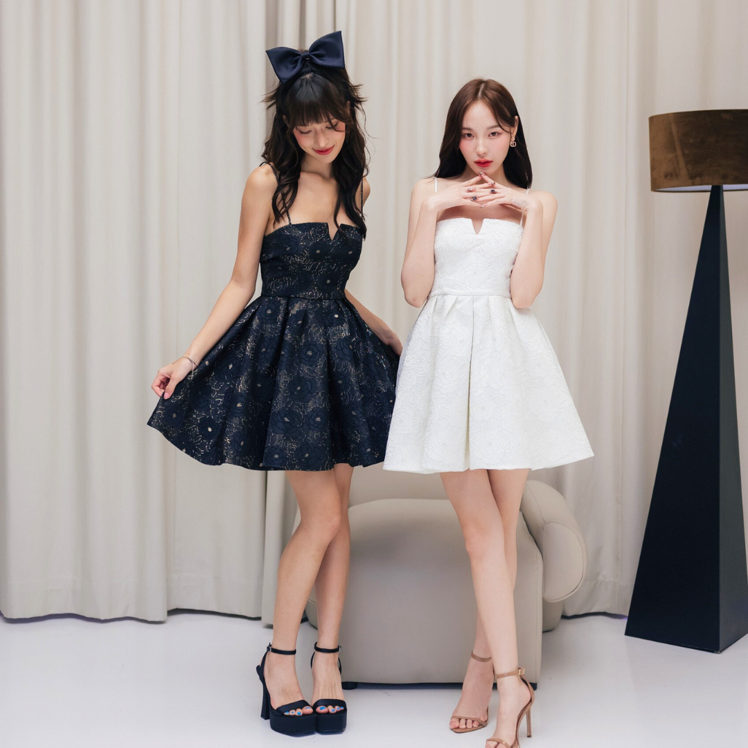 Lism D-098 Bloom Elegance Mini Dress ชุดเดรสสายเดี่ยว