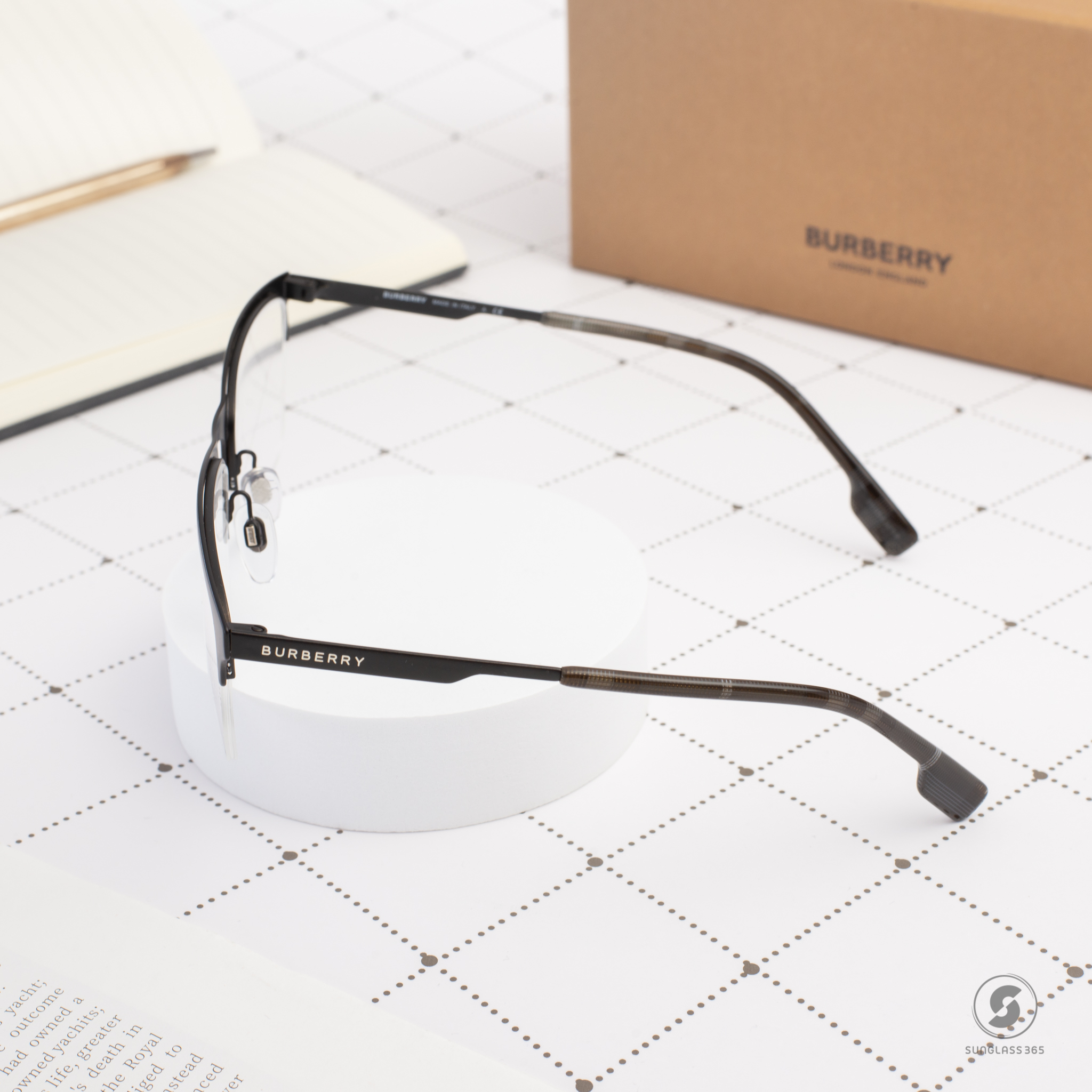 BURBERRY BRUNEL BE1344 1007 Matte Black