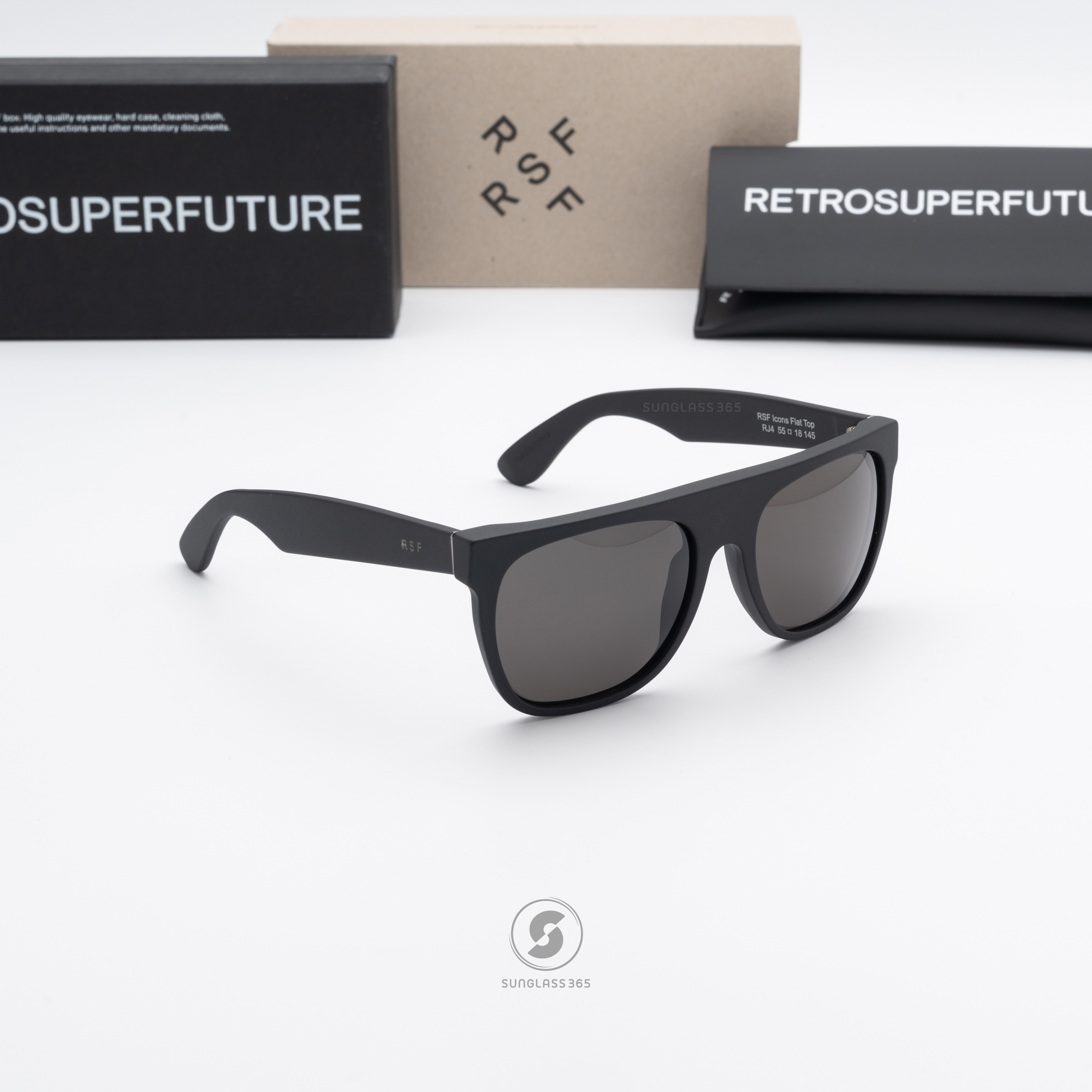 แว่นกันแดด SUPER SP RJ4 RSF Icons Flat Top Black Matte