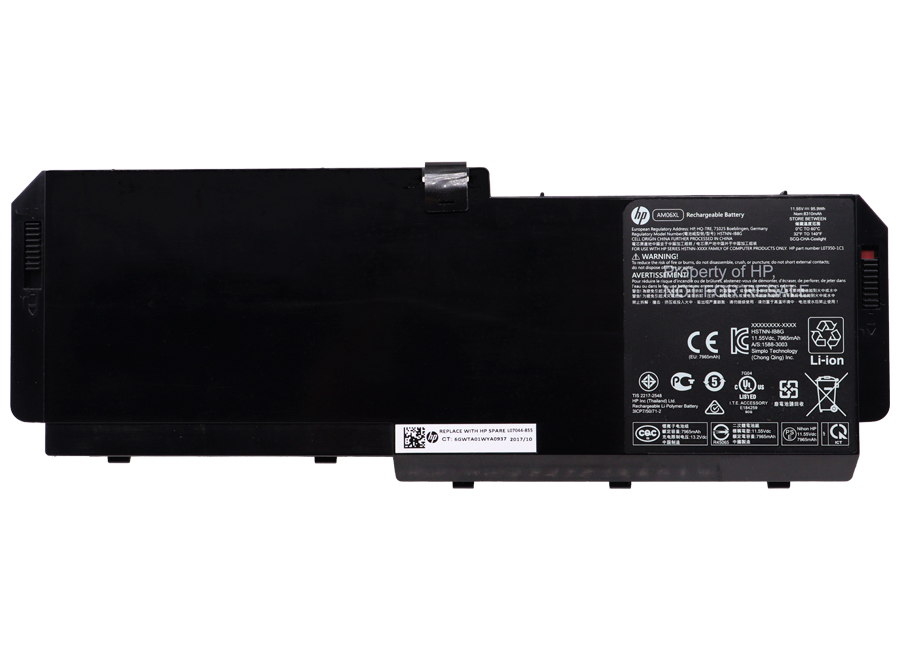 Battery HP AM06XL 11.55V 95Wh Original AM06XL AMO6XL ตรงรุ่น ราคา พิเศษ แบตเตอรี่ HP ZBook 17 G5(2ZC44EA), ZBook 17 G5(4QH57EA) 95.9Wh ตรงรุ่น ตรงสเปค ลด ราคา พิเศษ